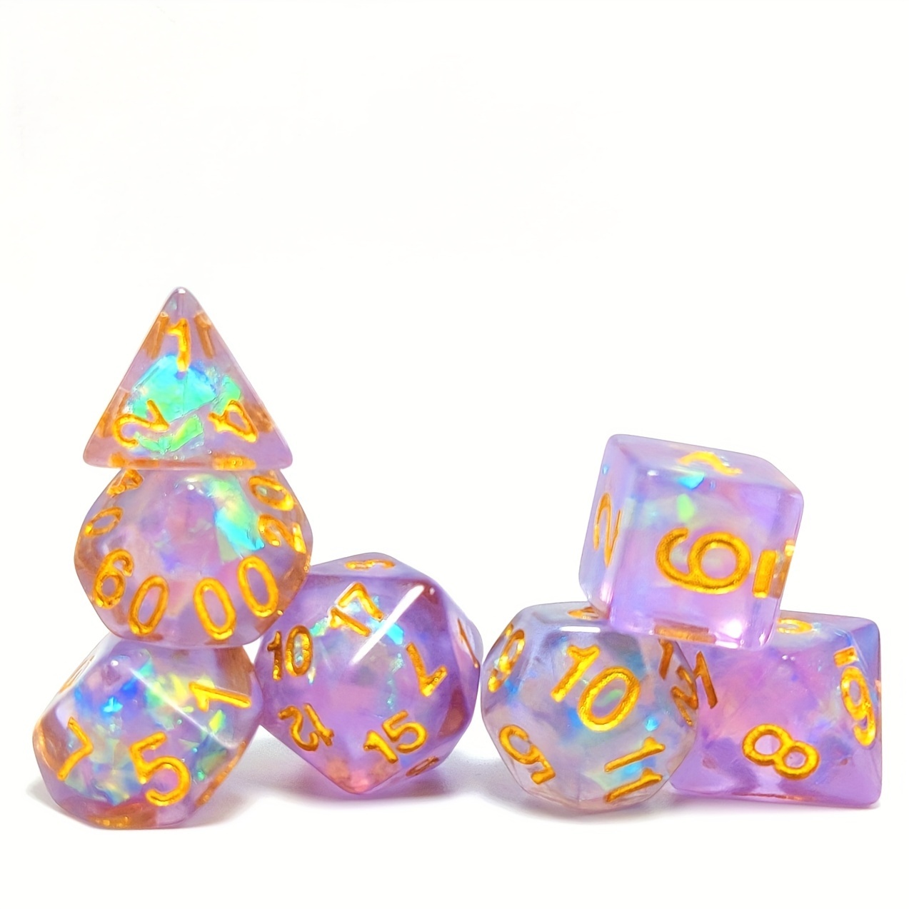 Set di dadi a nucleo liquido Dadi Dnd poliedrici con resina a bordo  tagliente D6 D20 Dadi D&D RPG Gioco da tavolo Dadi Regalo Giochi da tavolo  Accessorio