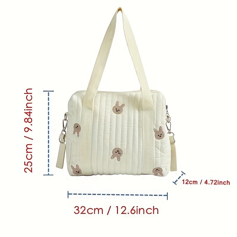 Baby Products Online - Mother Bag Zipper Embroidery Bear Printing Bag  Mother Bag Organizer Baby Storage Pocket Diaper Bag Outdoor Travel Nappy  Stroller Bag - Kideno