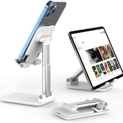 Foldable Mobile Phone Tablet Stand Holder, Angle Height Adjustable For Apple Android Smartphone E-Reader Tablet