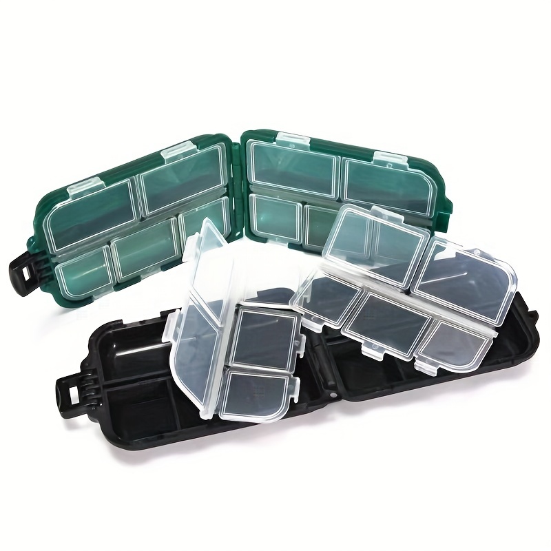 Mini Fishing Tackle Box 10 Clear Compartments Plastic - Temu