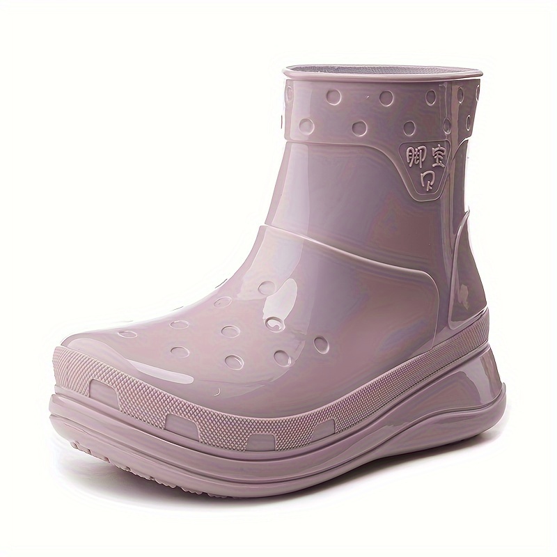 Women's Personality Non slip Ankle Rain Boots Rubber Fishing - Temu Canada