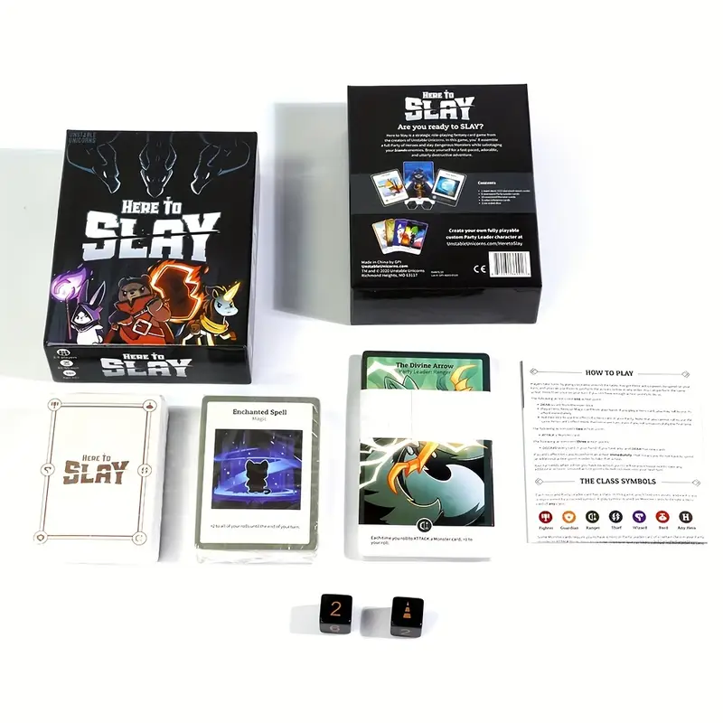 Here to Slay Here to Sleigh Holiday Expansion Pack Strategic role playing  card game for kids teens adults 2-6 player - AliExpress