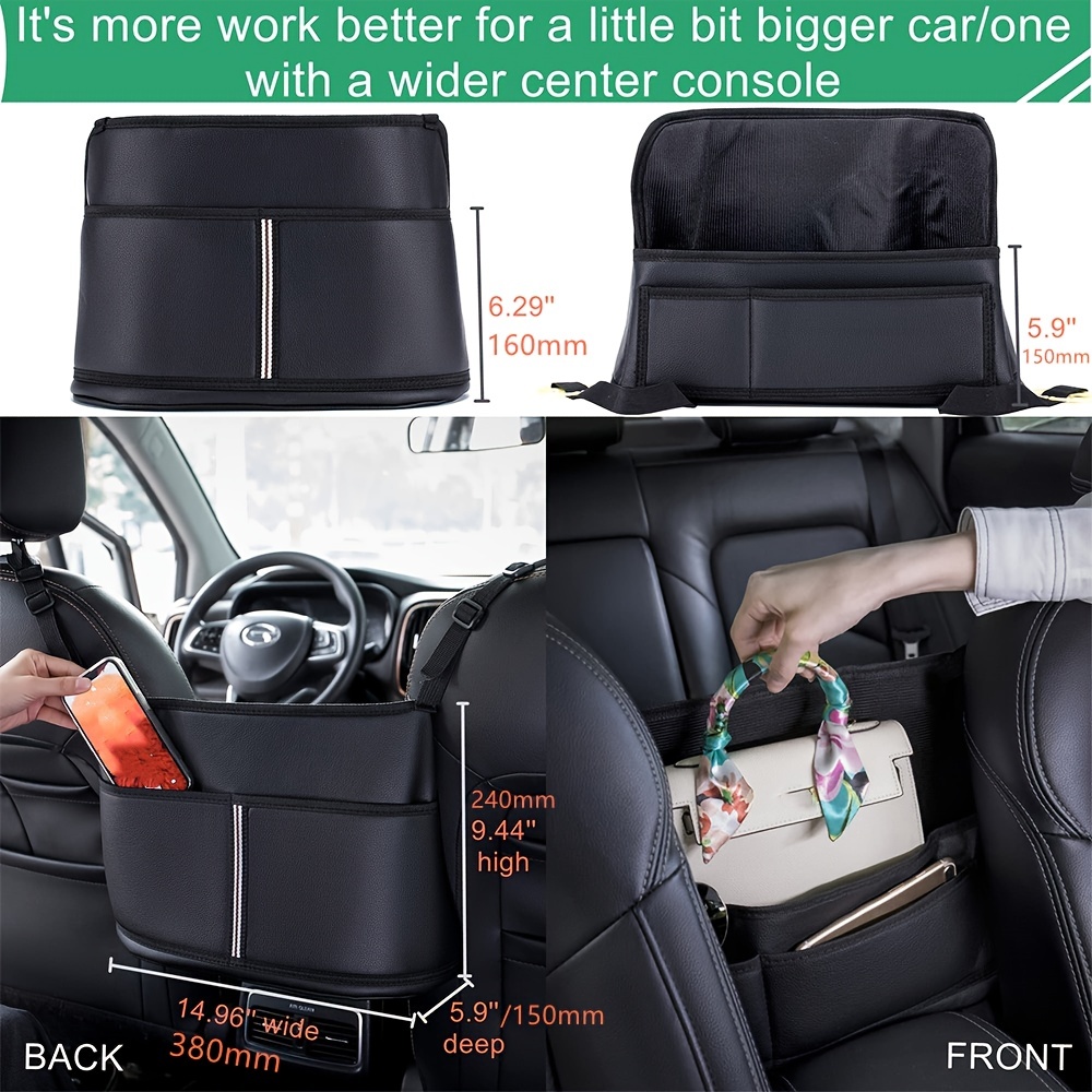 Car Organiser for Front Seat, Passenger Seat, Backseat- Hanging Car Seat  Storage