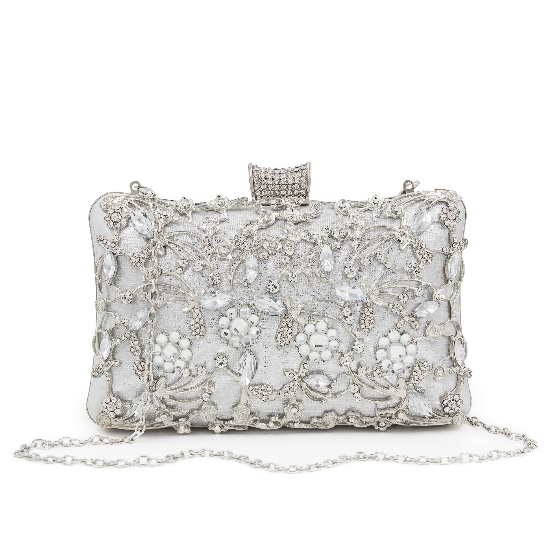 Mini Rhinestone Decor Chain Square Bag Fashion