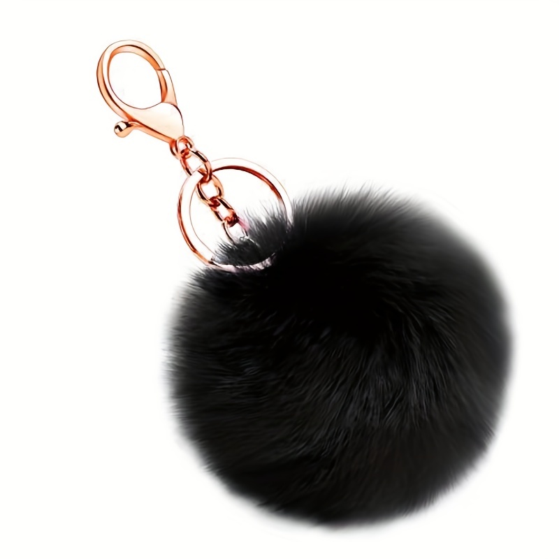 Puff Ball Keychain Pom Imitation Rabbit Fur Ball Keychain - Temu Australia