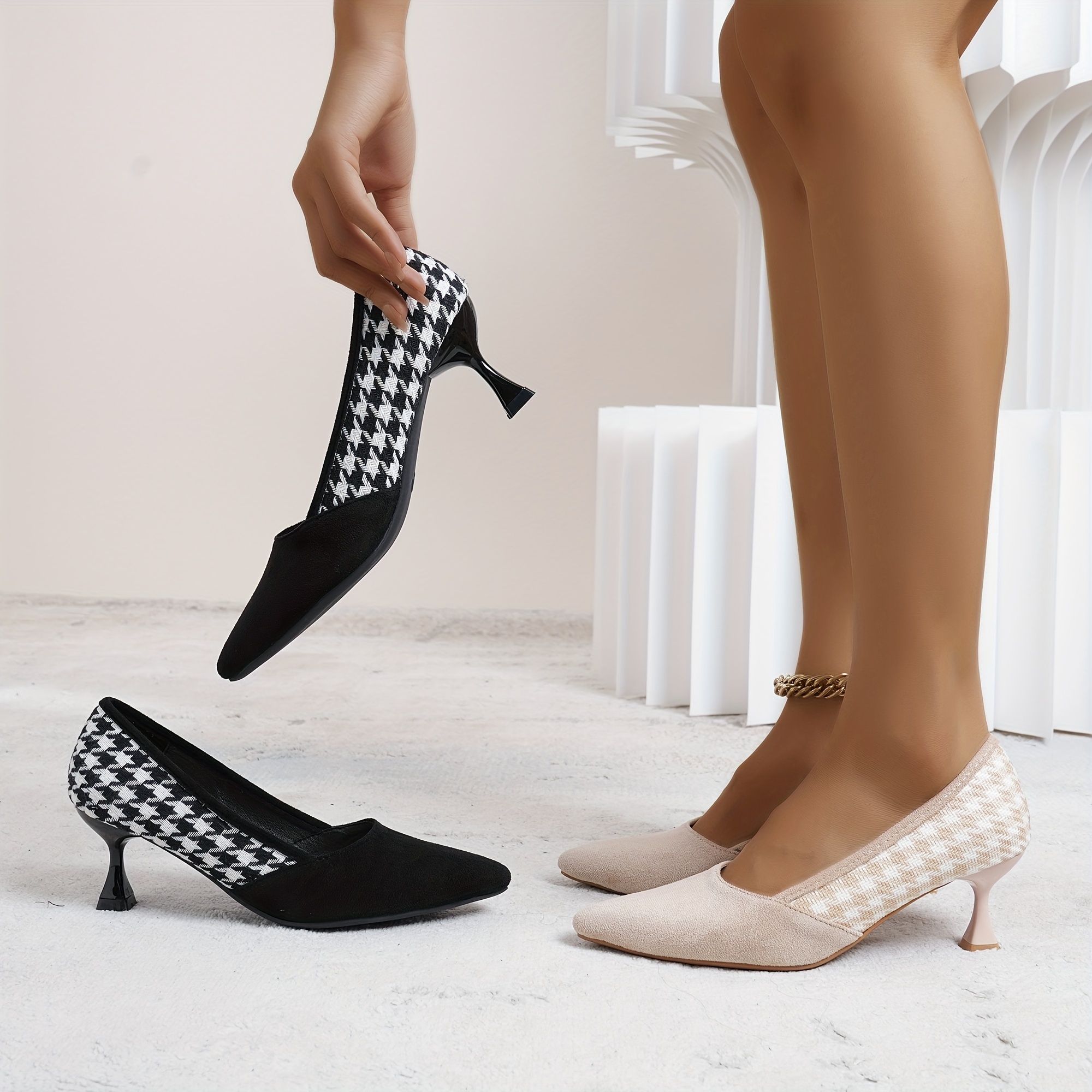 Houndstooth heels 2024