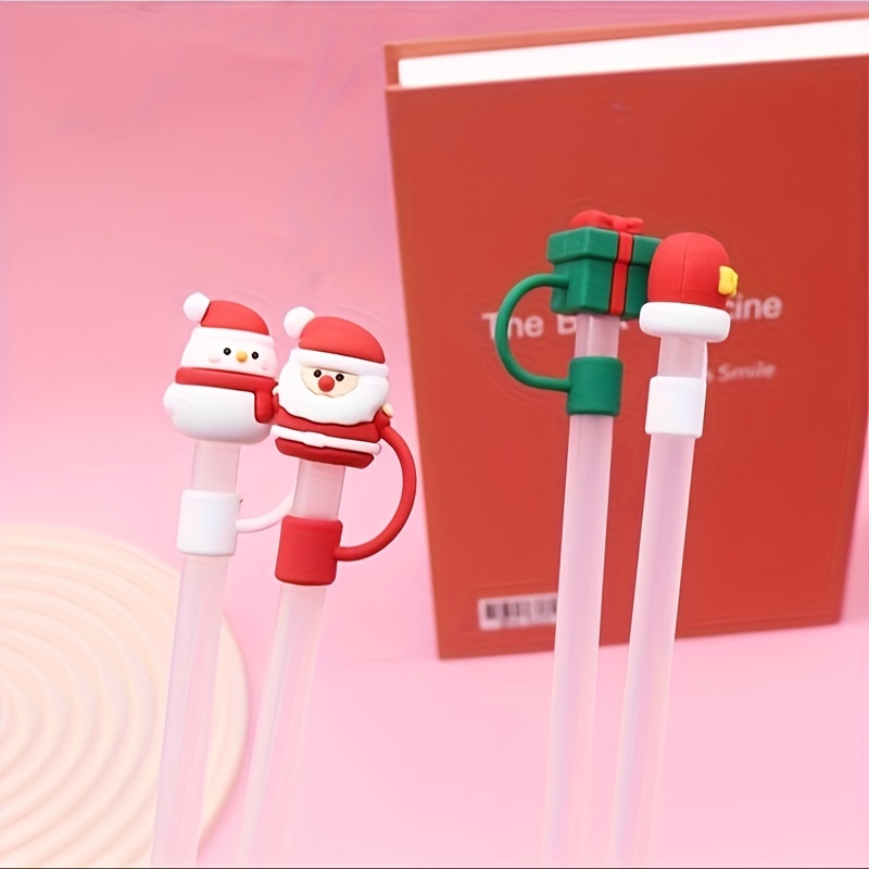 Christmas Series Cute Straw For Straws, Reusable Dustproof Straw Plugs, Cup  Decoration Accessories, Party Supplies, Christmas Gifts - Temu