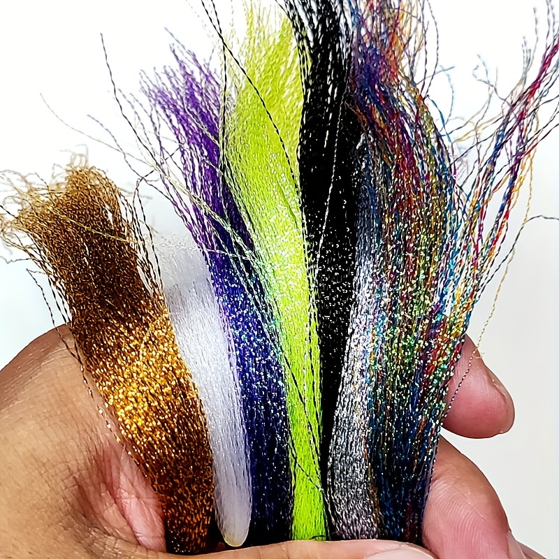 7 Bags Bright Fluorescent Tinsel Line Flash Fly Tying - Temu