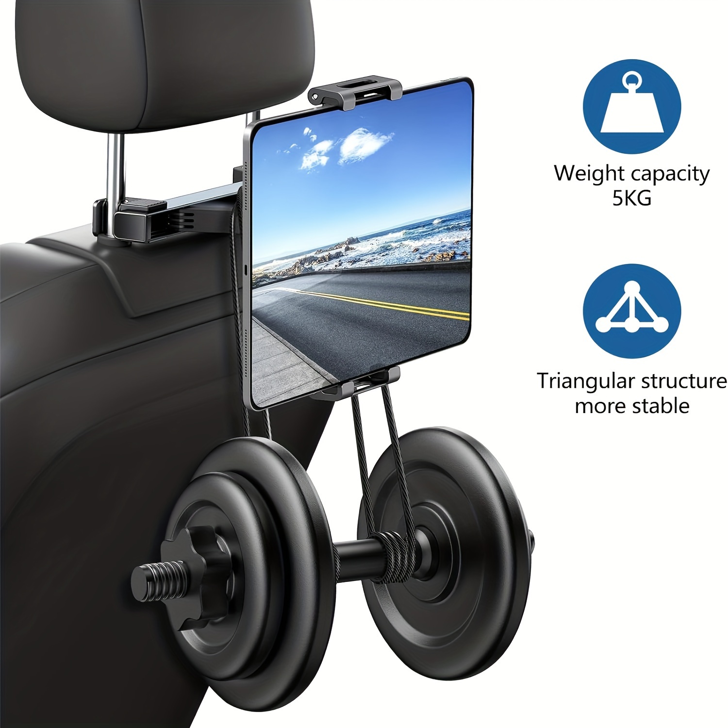 Tablet Halterung Auto Kopfstütze, Universelle Dehnbare 360