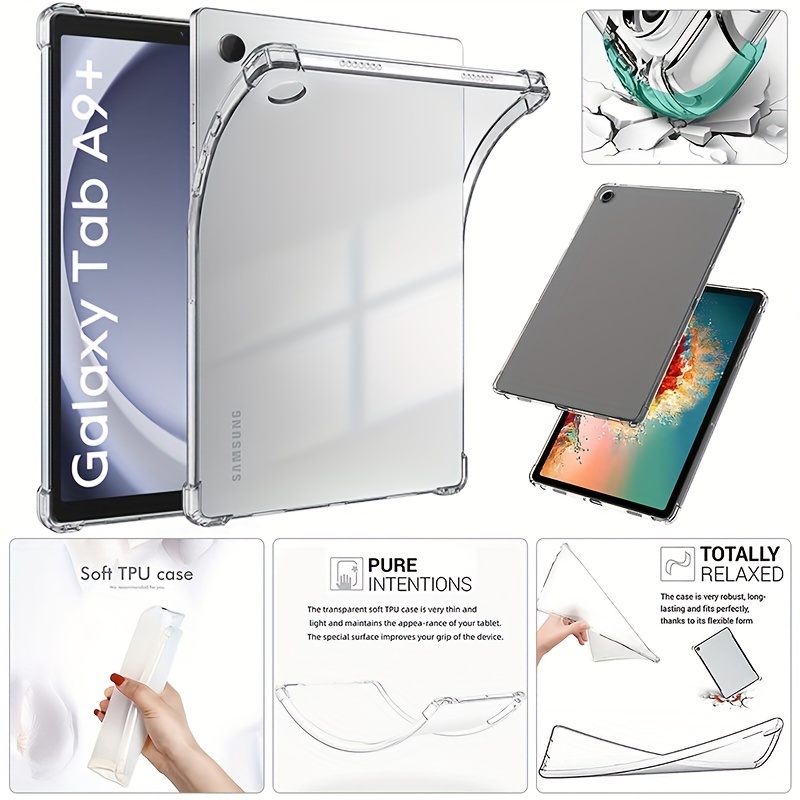  TiMOVO for Samsung Galaxy Tab A9 Plus Case 11 2023, Slim Soft  TPU Translucent Frosted Back Protective Cover for All-New Galaxy Tab A9+  Tablet SM-X210/X216/X218, Auto Wake/Sleep, Space Gray : Electronics