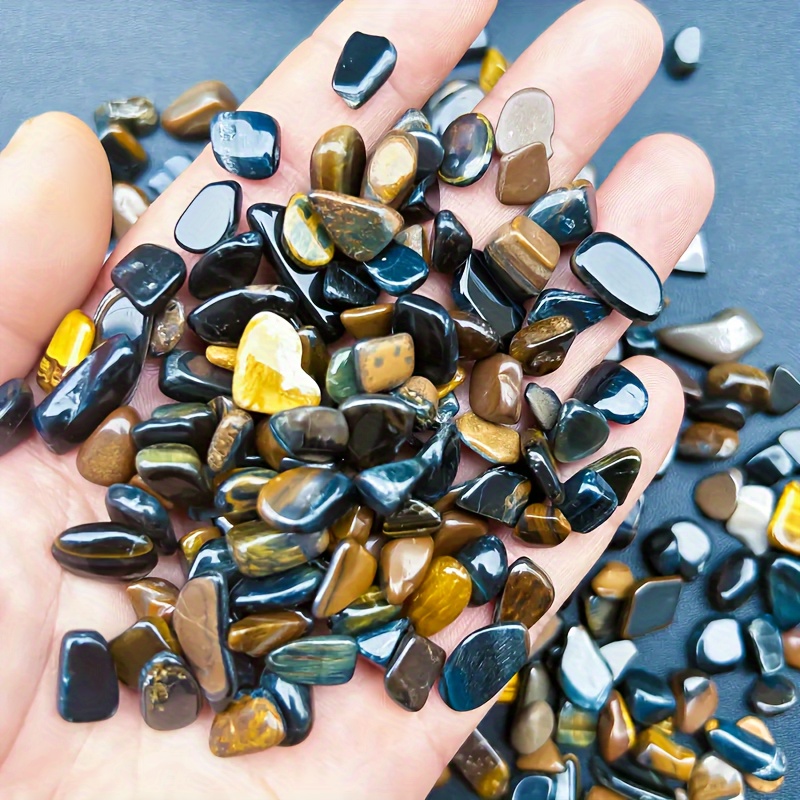 Natural Blue Tiger Eye Chips Polished Tumbled Stones Gravel - Temu