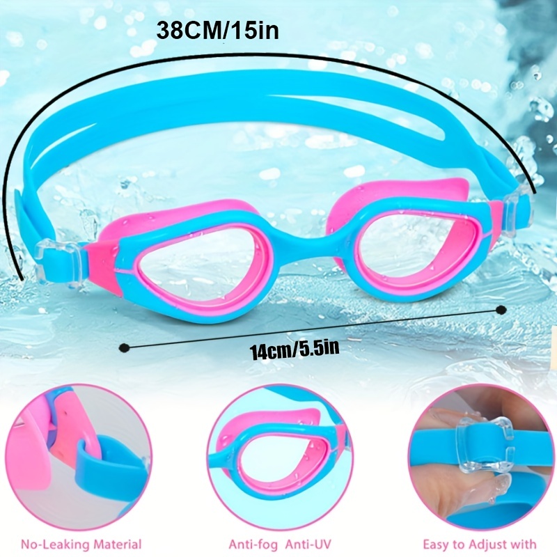 Gafas de natación, gafas de natación profesionales antiniebla, protección  UV, sin fugas, para adultos, hombres, mujeres y niños