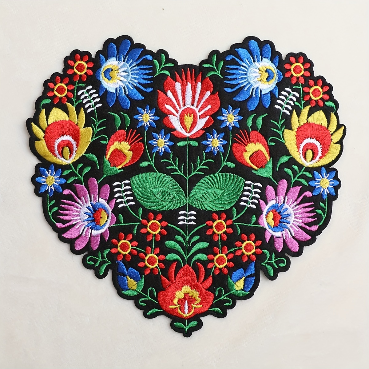 Colorful Peacock Flower Embroidery Patch Clothes Backpacks - Temu Canada