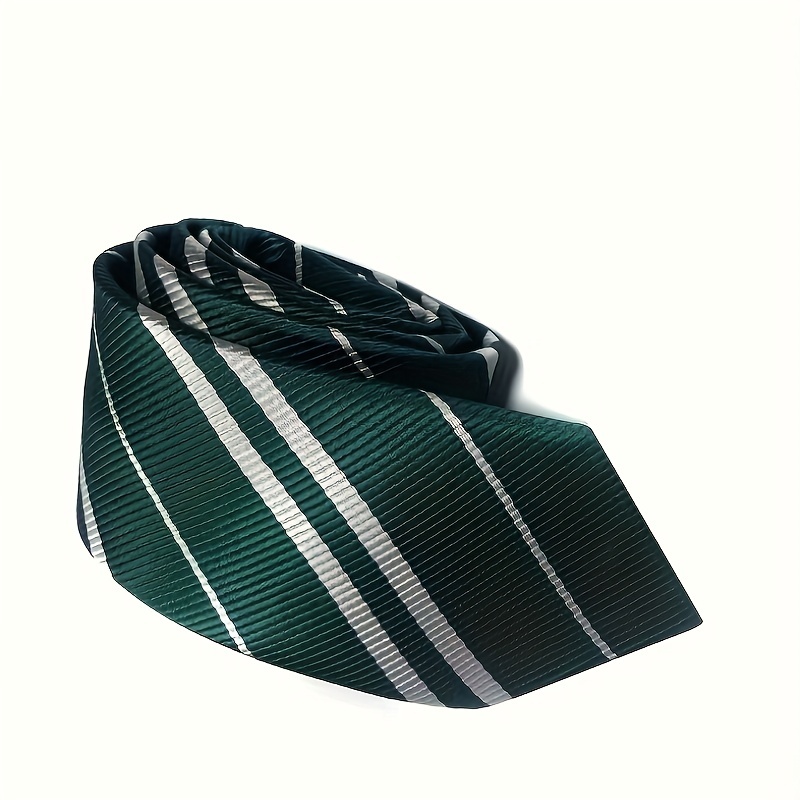Striped Linen Necktie Adjustable Neck Strap Tie for Birthday Party Costume Men