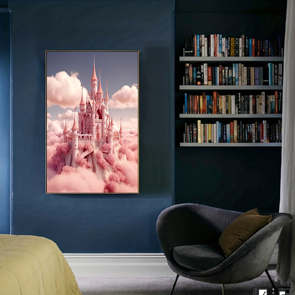 5D Diamond Painting Pink Cloud Castle Kit