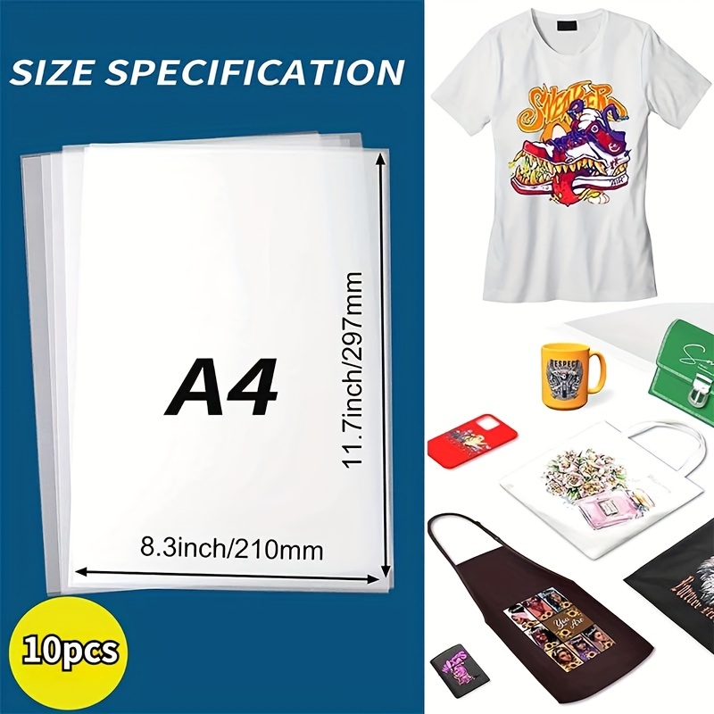 50/10pcs A4 Sublimation Printer Pretreat Heat Transfer Paper for Inkjet  Printer T-shirt Clothes Printing Fabric Transfer Paper - AliExpress