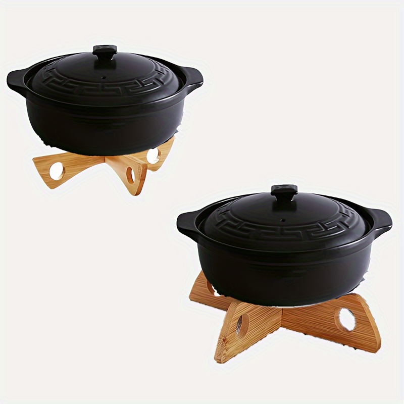 2 Bamboo Hot Pad Wood Trivet Mat Pot Pan Holder Heat Resistant Coaster Placemat