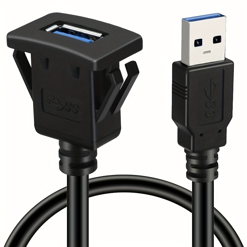 Best Dual Vertical USB 3.0 A Female Panel Mount Cable (câble double  vertical USB 3.0 A femelle pour montage sur panneau)