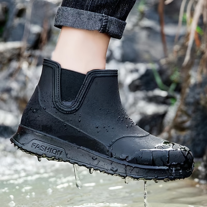 Men s Rain Boots Wear resistant Waterproof Non slip Rain - Temu
