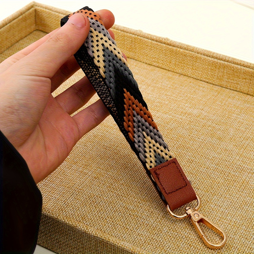 Keychain With A Geometric Striped Design From Bohemia