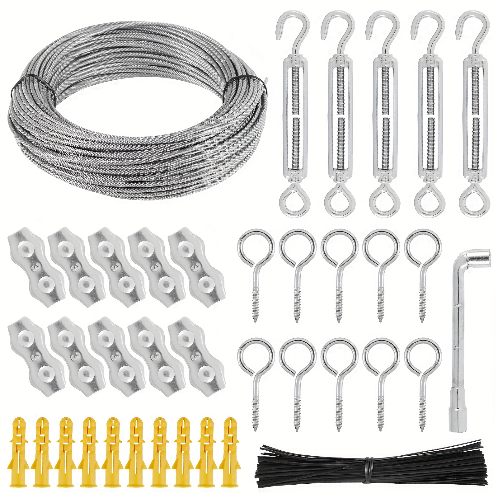 Stainless Steel Rope Suspension Kit Outdoor Hook Tightener - Temu