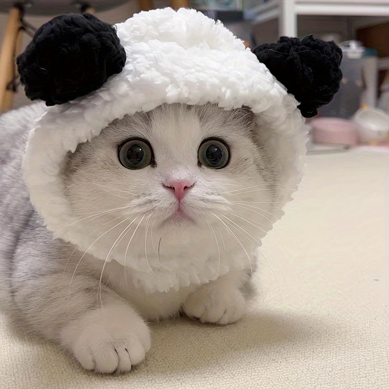 Adorable Plush Bear Shaped Cat Hat For Cats Cute And Creative