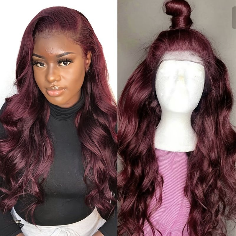 13x4 Lace Front Human Hair Wigs 99j Burgundy Redwine Pre Plucked Body Wave  Lace Wigs 150 Density Brazilian Remy Hair Wig - Beauty & Personal Care -  Temu