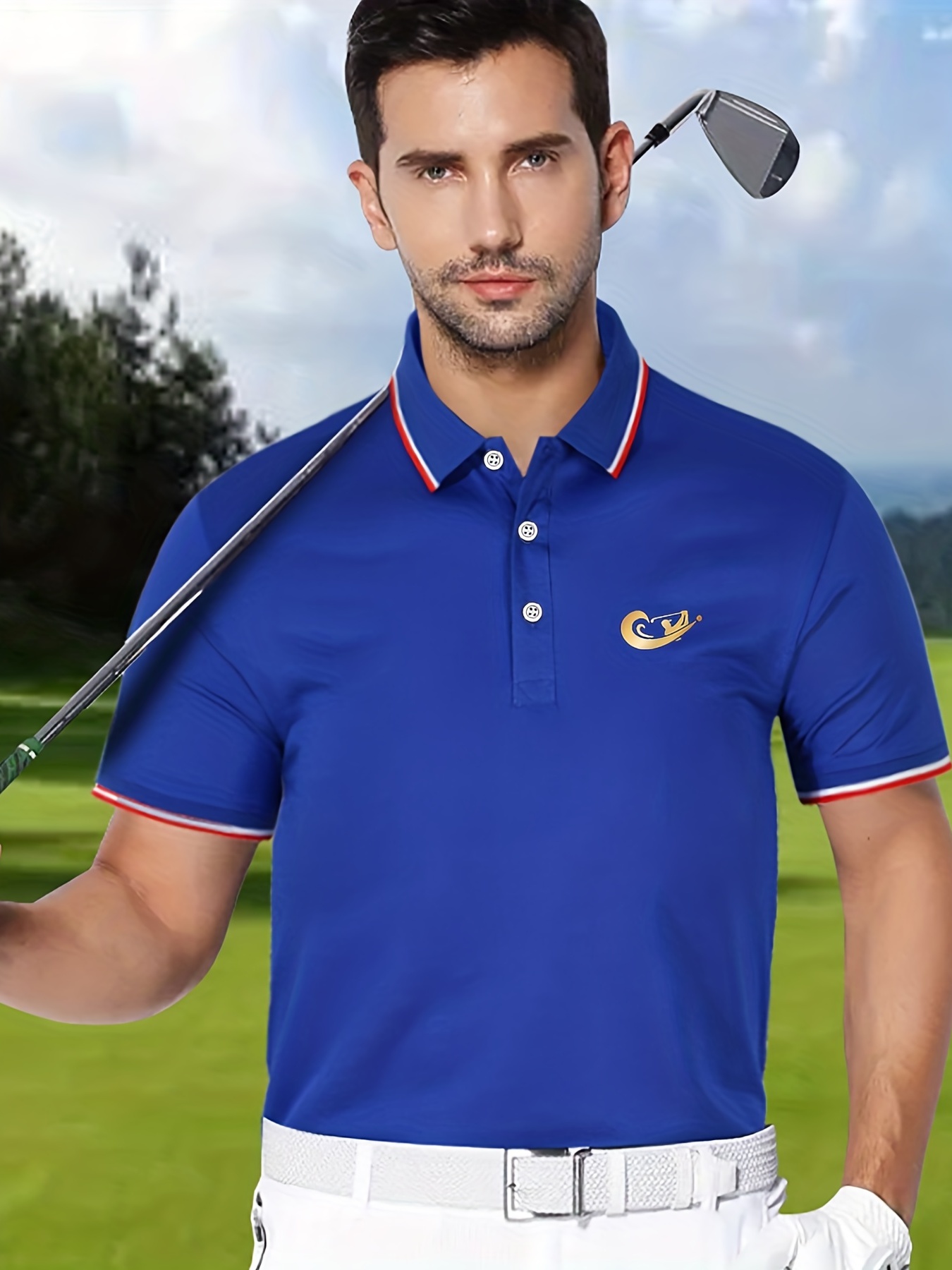  Camisa polo de golf para hombre, manga corta, con botones,  casual, clásica, con solapa, de secado rápido, túnica : Ropa, Zapatos y  Joyería