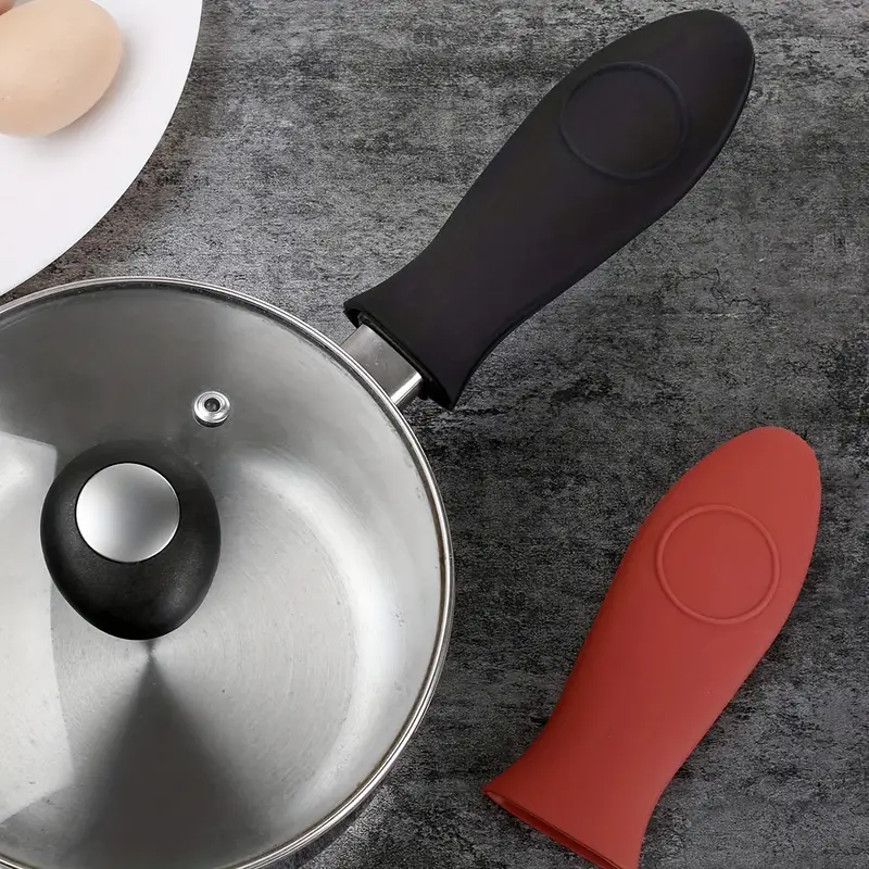 Pot handle glove Cast Iron Skillet Handle Cover Pot Handle Sleeve Silicone  Pan Hot Handle Holders