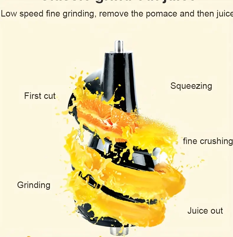 1pc juicer machines cold press juicer masticating juicer perfect for orange apples citrus juicing wide chute for easy fruit and vegetable intake for kitchen details 11