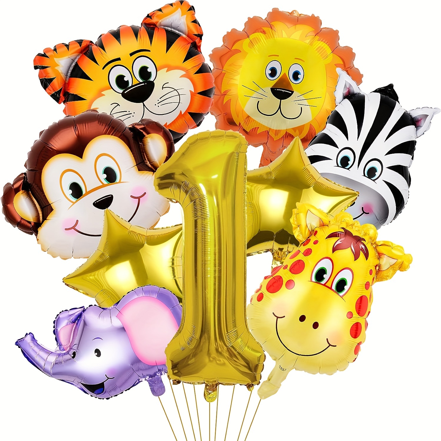 Ballons Animaux, 7 pièces XXL Ballons Animaux, Jungle Animal