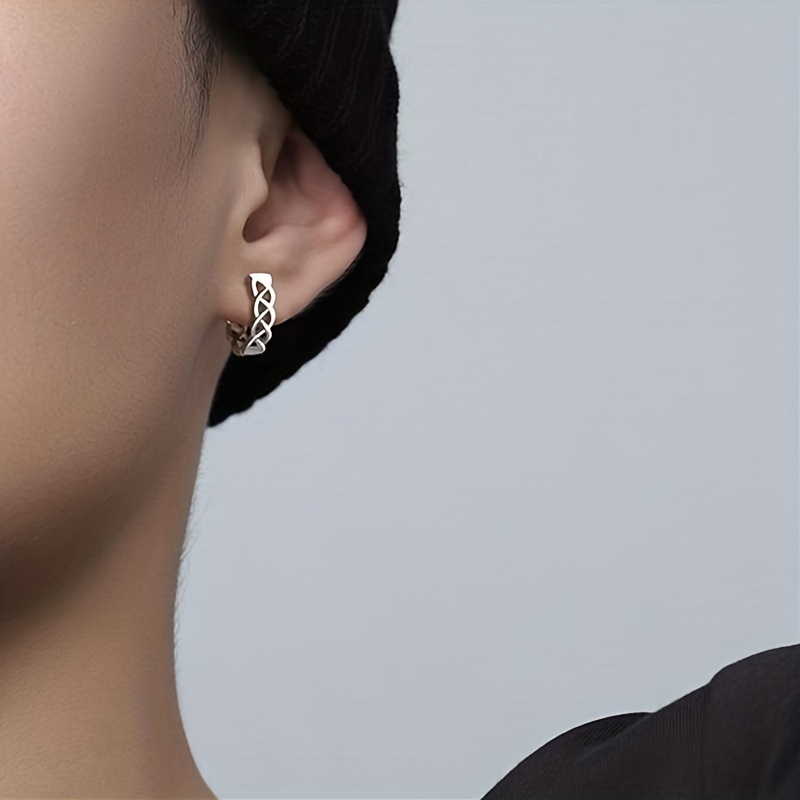 Stylish Copper Woven Earrings for Men