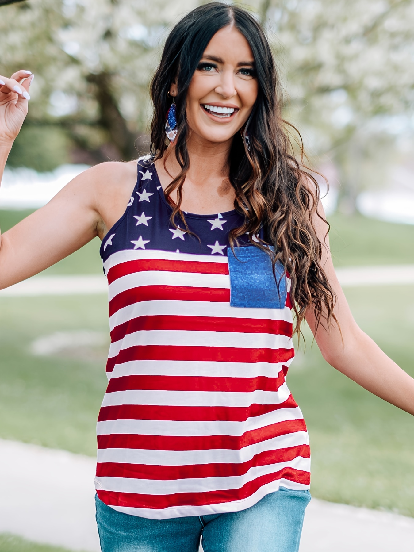 American Flag Tops For Women - Temu