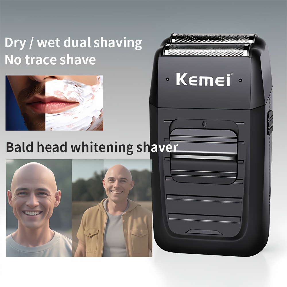 Kemei-1102 Rechargeable Cordless Shaver for Men Twin Blade