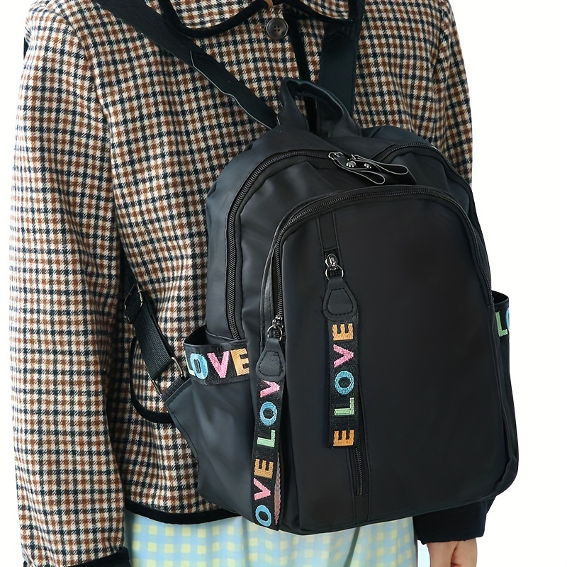 Letter Plaid School School Backpack