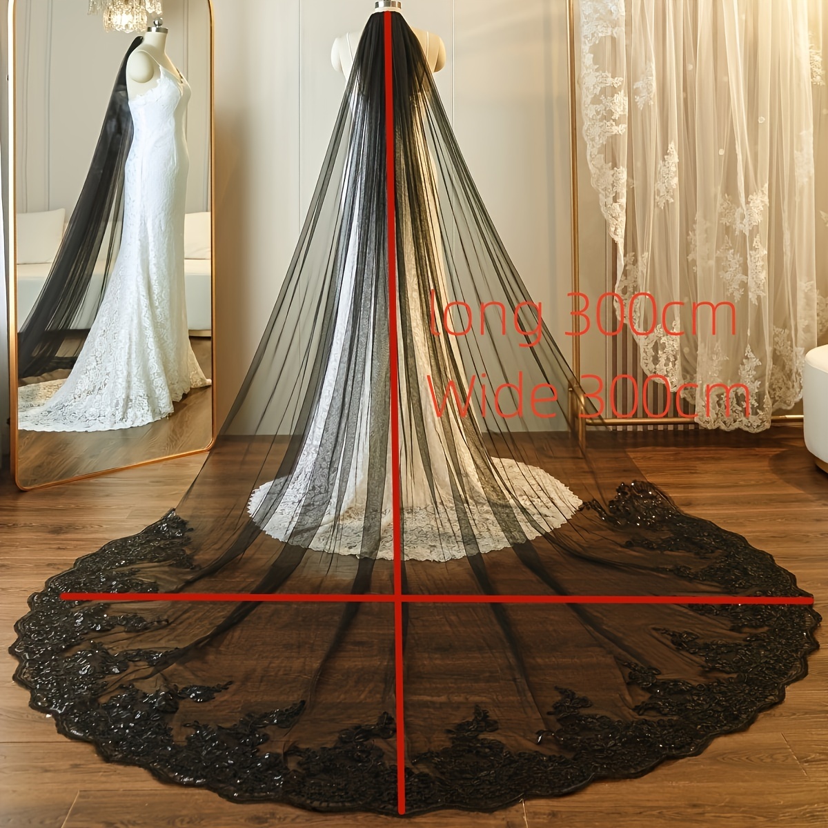 Baroque Wedding Veil With Comb Bride Cathedral Veil Long - Temu