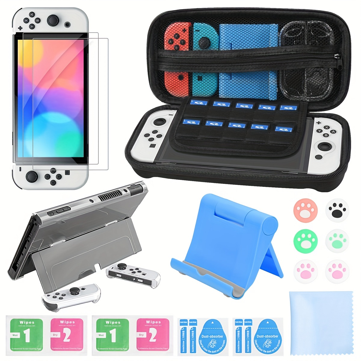 Custodia per Nintendo Switch OLED Da Trasporto Kit Accessori 9 in 1