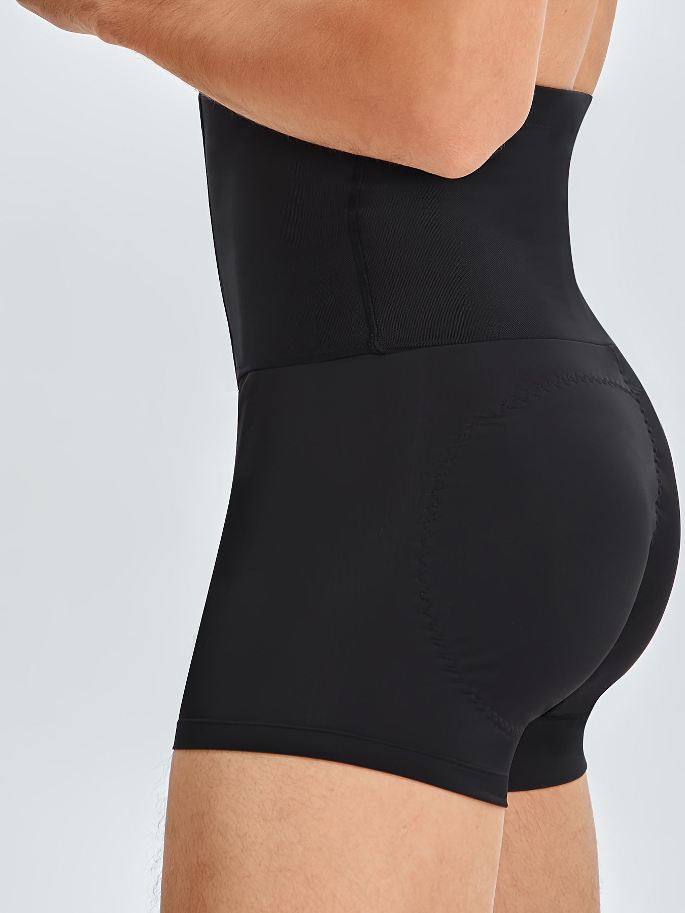 SCARBORO Men's Underwear Adjustable Waist Trainer Shorts Tummy Control  Shorts High Waist Compression Shapewear Slimming Body Shaper Underwear With