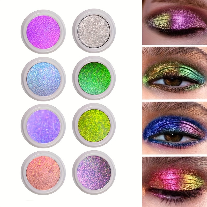 Lightweight Holographic Eyeshadow Powder Color Gradient - Temu