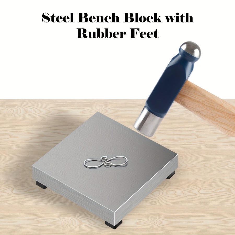 

Hobbyworker Anti-slip Steel With Rubber Feet - , For Jewelry And Stamping, Protects Work Surface, 2.48x2.48x0.47 Inches