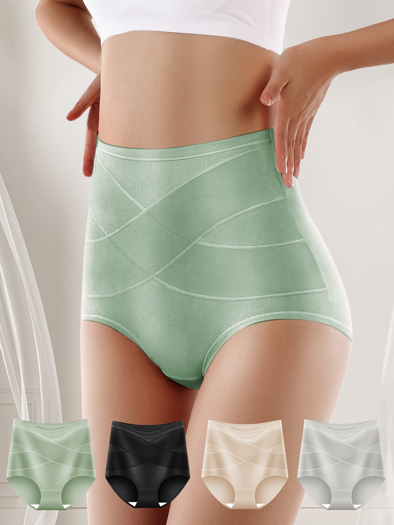 Seamless Solid Briefs Comfy Breathable Low Waist Stretchy - Temu