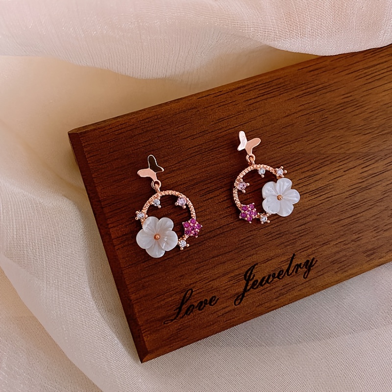 Pink Star Blossom Earrings