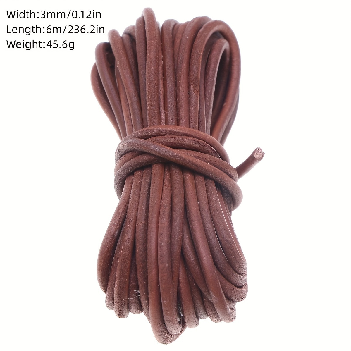 Dark Brown Round Braided Leather Belt