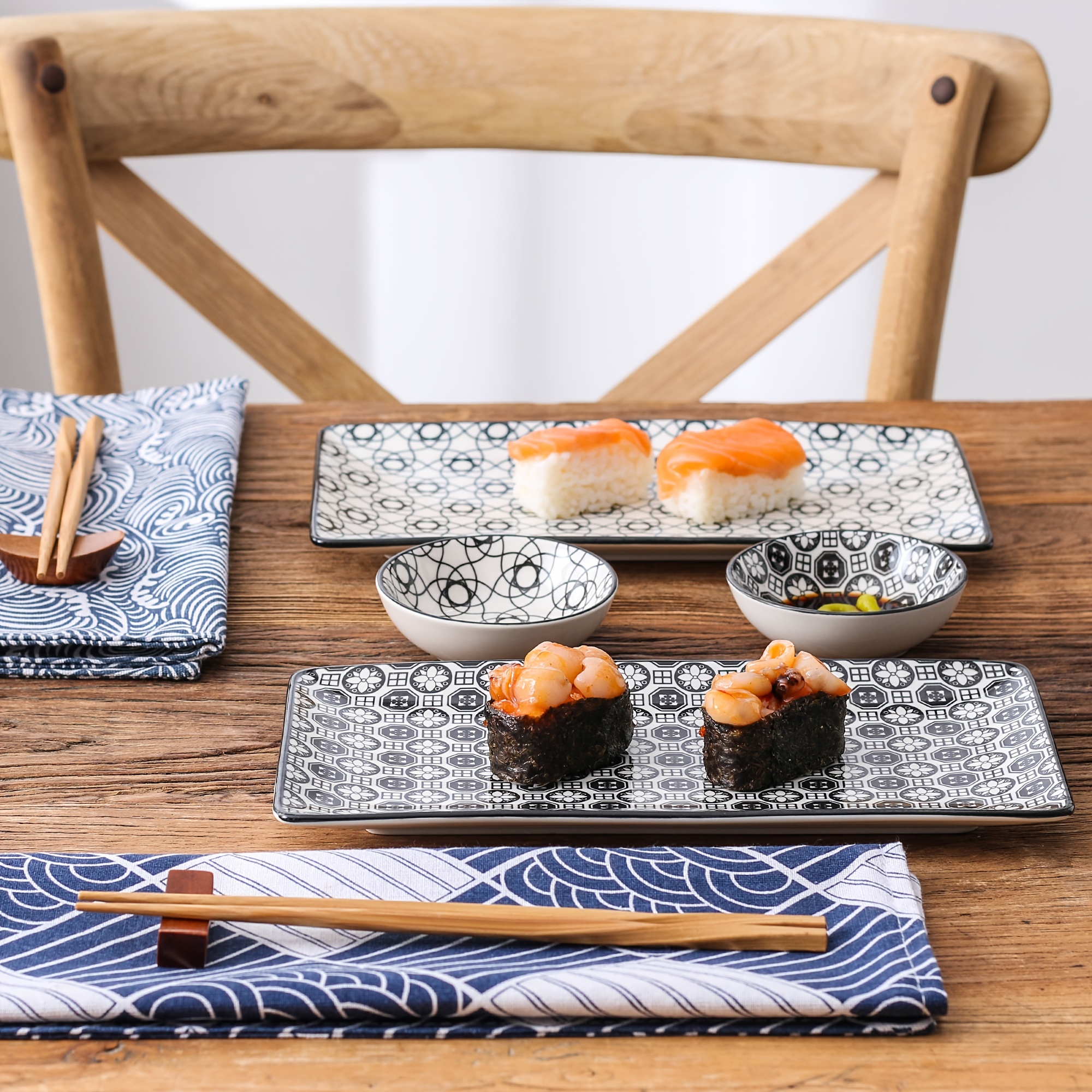 Ensemble De Service À Sushi En Céramique De Style Japonais 6 - Temu Belgium