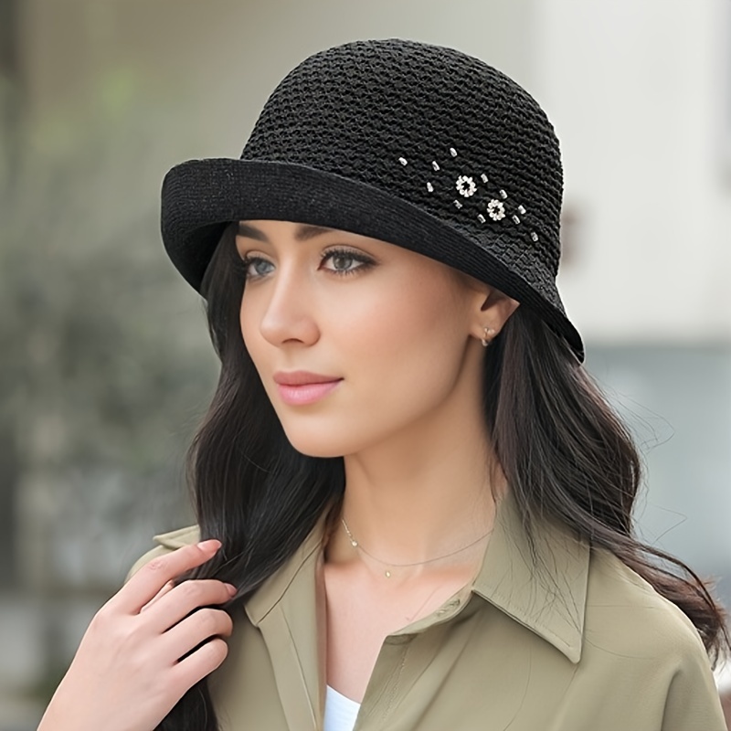 Elegant Breathable Sun Hats Solid Color Casual Lightweight - Temu