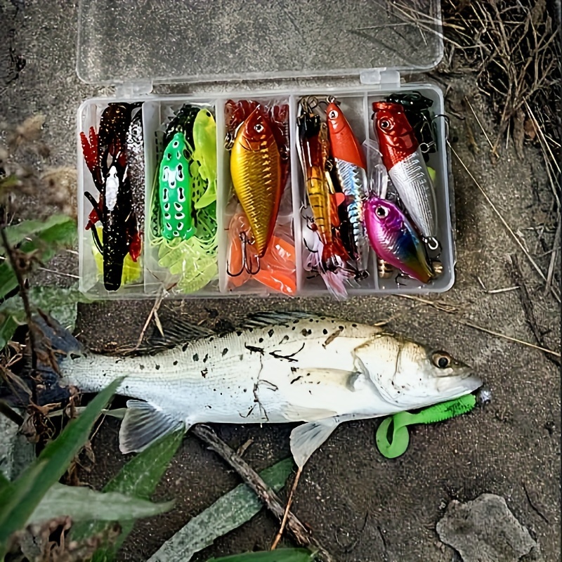 YOU ER MEI 108pcs Fishing Lures Kit for Freshwater Bait for Bass