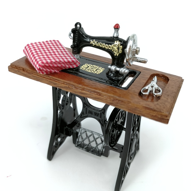 Dollhouse Sewing Machine Craft Creative Handicraft - Temu