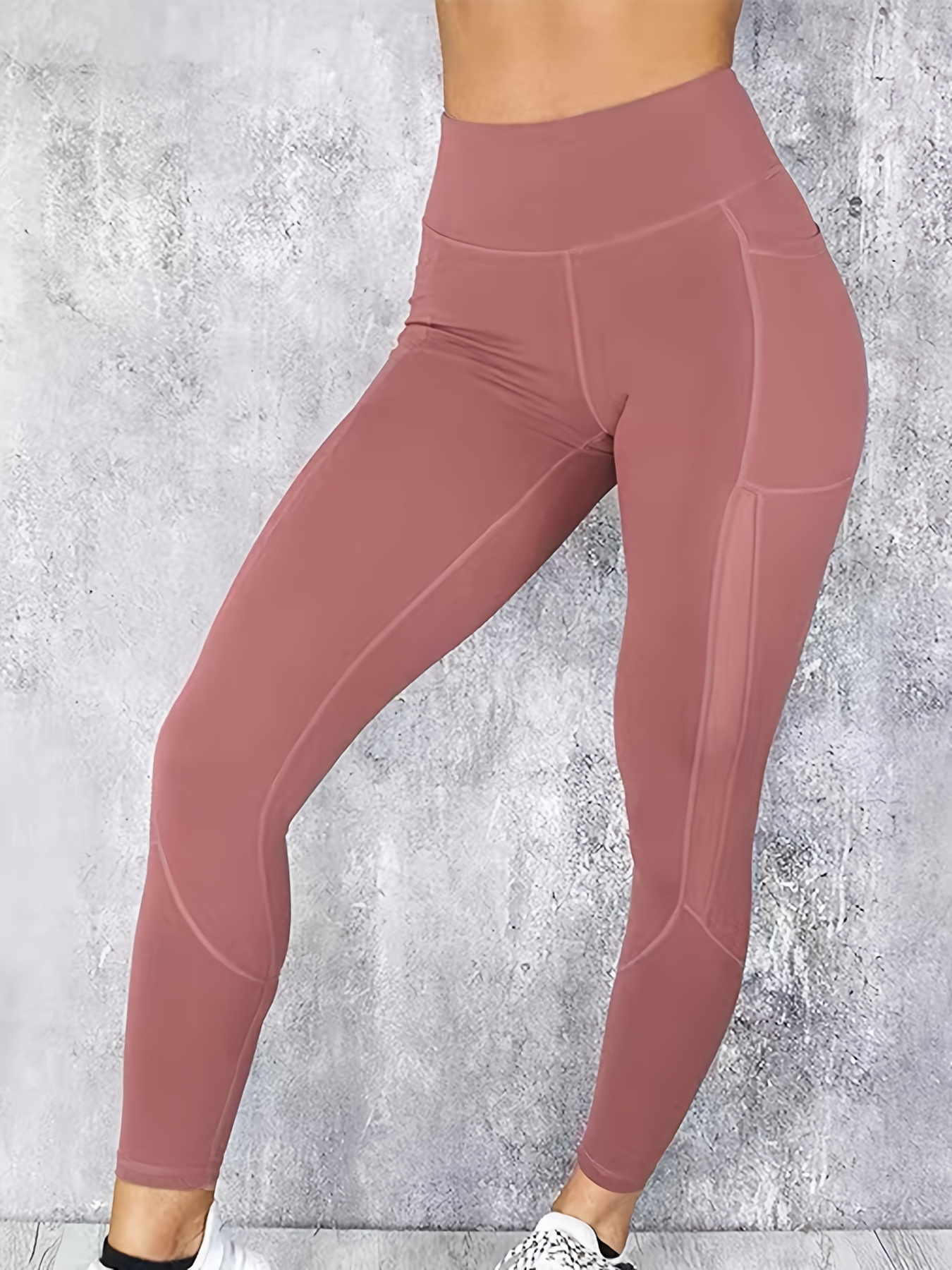 Plus Size Sports Leggings Women's Plus Stitched High Waisted - Temu