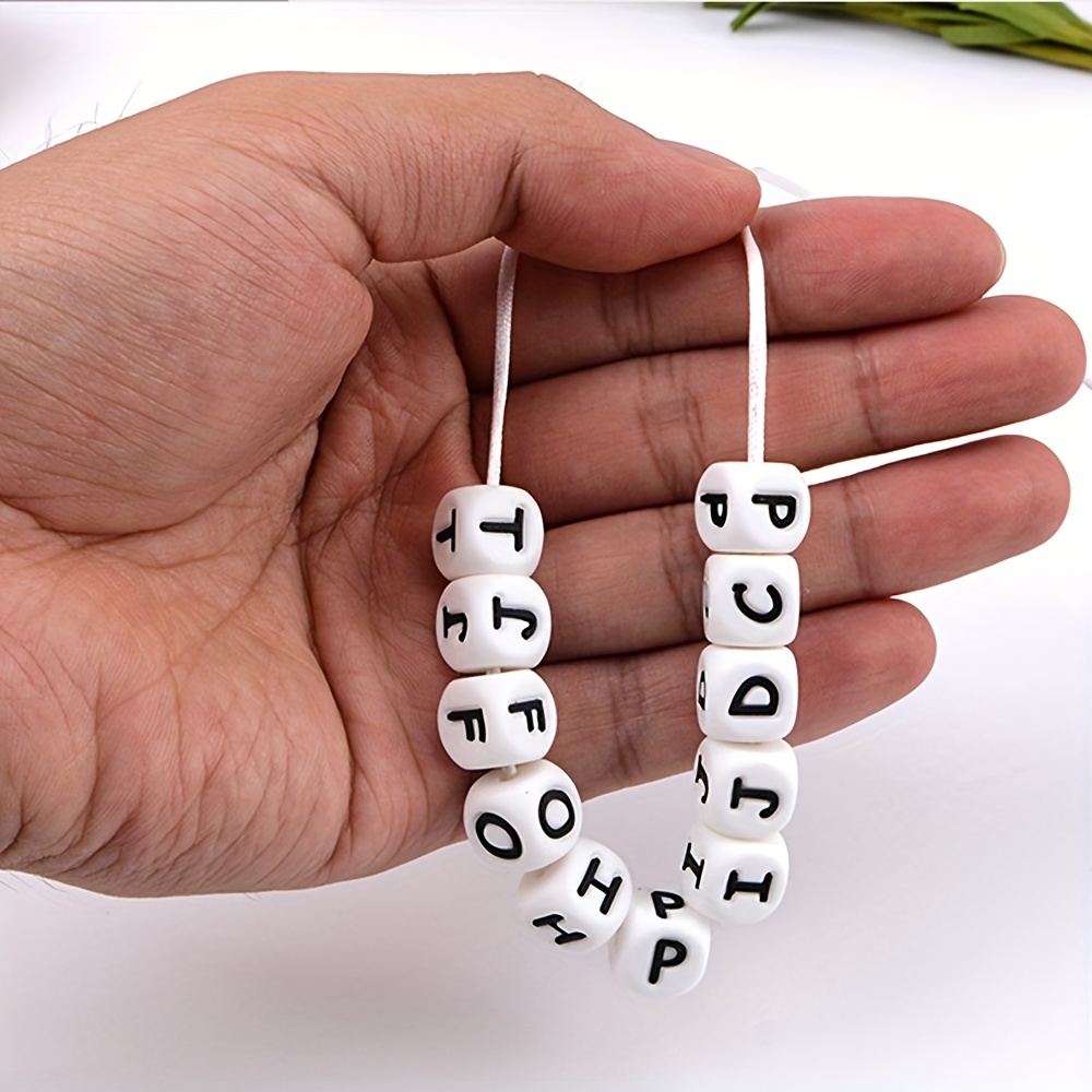 A z Silicone Letter Beads For Jewelry Making Diy Bracelet - Temu