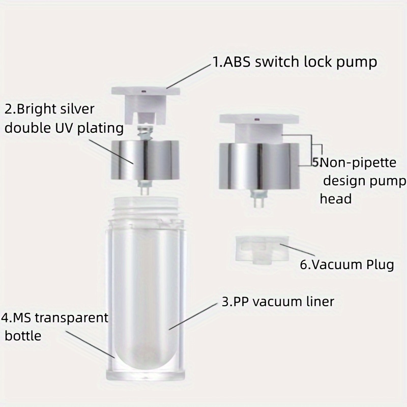 Vuoto Airless Pump Jar Ricaricabile Crema Jar Bottiglia - Temu